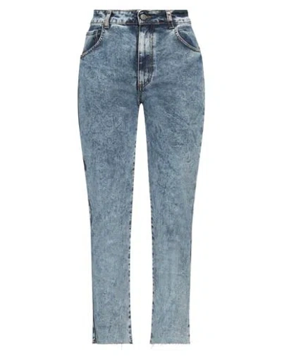 Kontatto Woman Jeans Blue Size M Cotton, Elastane