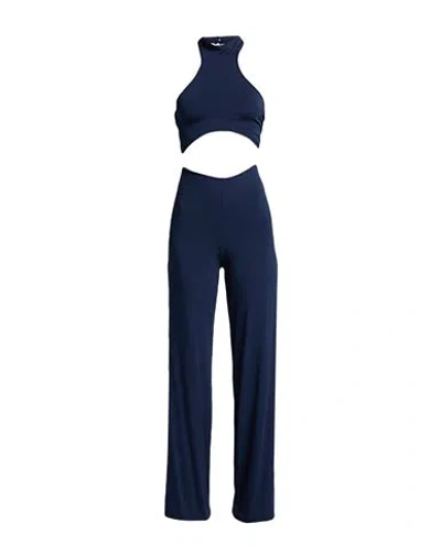 Kontatto Woman Jumpsuit Midnight Blue Size M Viscose, Elastane