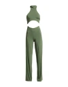 Kontatto Woman Jumpsuit Military Green Size M Viscose, Elastane In Green