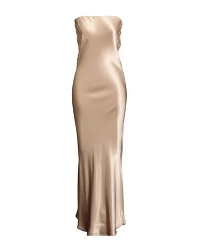Kontatto Woman Maxi Dress Beige Size M Viscose In Brown