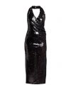 Kontatto Woman Maxi Dress Black Size 8 Polyester, Elastane