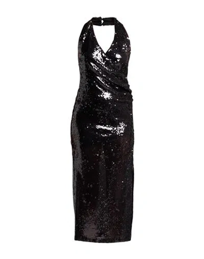 Kontatto Woman Maxi Dress Black Size 8 Polyester, Elastane