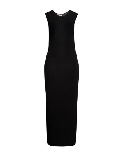 Kontatto Woman Maxi Dress Black Size Onesize Viscose, Pbt - Polybutylene Terephthalate