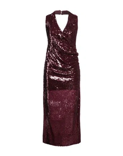 Kontatto Woman Maxi Dress Garnet Size 6 Polyester, Elastane
