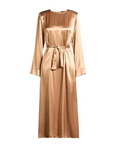 Kontatto Woman Maxi Dress Gold Size 8 Viscose