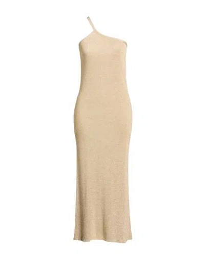 Kontatto Woman Maxi Dress Gold Size Onesize Viscose, Polyester, Metallic Polyester