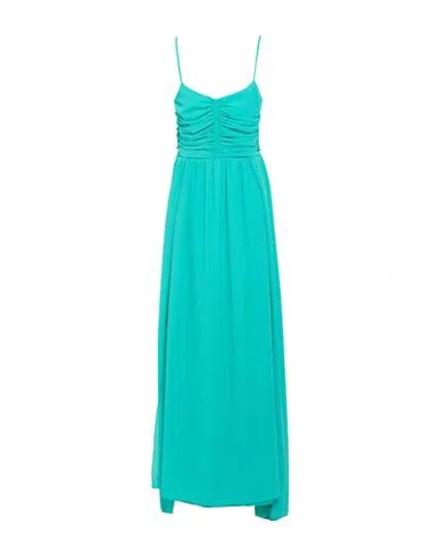 Kontatto Woman Maxi Dress Turquoise Size M Polyester In Blue