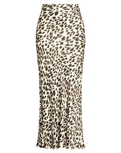 Kontatto Woman Maxi Skirt Ivory Size 4 Viscose In Black