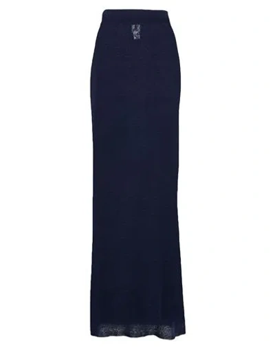 Kontatto Woman Maxi Skirt Navy Size Onesize Linen, Polyamide