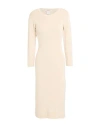 Kontatto Woman Midi Dress Beige Size Onesize Viscose, Acrylic, Elastane In Neutral