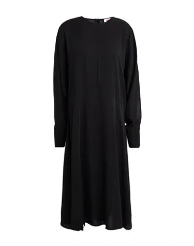 Kontatto Woman Midi Dress Black Size 8 Polyester