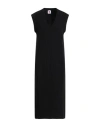 Kontatto Woman Midi Dress Black Size Onesize Acrylic, Polyamide, Polyester, Wool, Viscose In Black