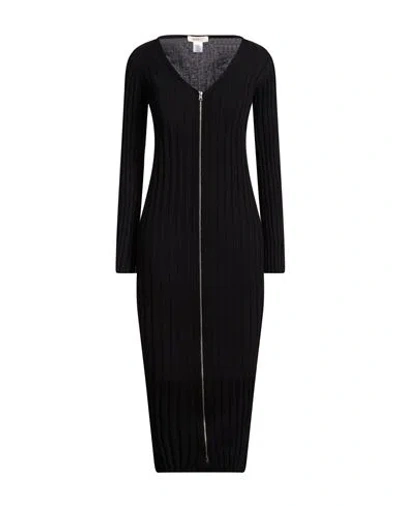 Kontatto Woman Midi Dress Black Size Onesize Cotton