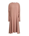Kontatto Woman Midi Dress Light Brown Size 8 Polyester In Neutral