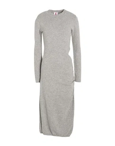 Kontatto Woman Midi Dress Light Grey Size Onesize Polyamide, Merino Wool, Viscose, Cashmere In Gray