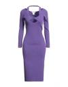 Kontatto Woman Midi Dress Purple Size Onesize Viscose, Acrylic, Elastane