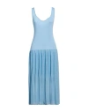 Kontatto Woman Midi Dress Sky Blue Size Onesize Viscose, Elastane In Blue