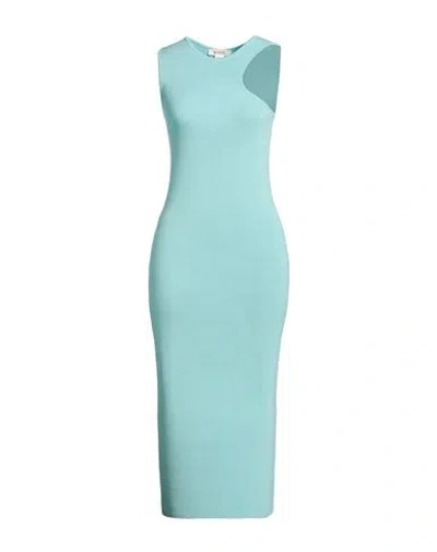 Kontatto Woman Midi Dress Turquoise Size Onesize Viscose, Acrylic, Elastane In Blue