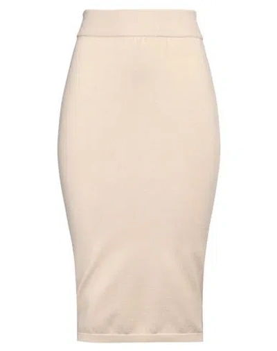 Kontatto Woman Midi Skirt Beige Size Onesize Viscose, Polyester In Neutral