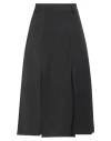 Kontatto Woman Midi Skirt Black Size 6 Polyester, Viscose, Elastane In Black