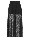 Kontatto Woman Midi Skirt Black Size M Cotton, Polyester