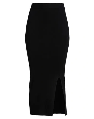 Kontatto Woman Midi Skirt Black Size Onesize Viscose, Polyester