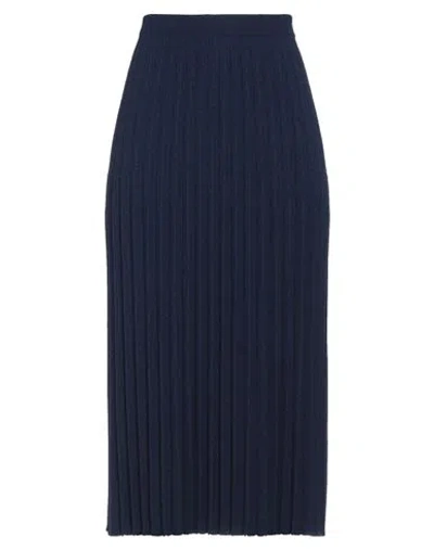 Kontatto Woman Midi Skirt Blue Size Onesize Polyamide, Merino Wool, Viscose, Cashmere