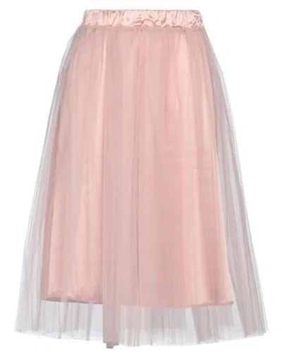 Kontatto Woman Midi Skirt Blush Size S Nylon, Polyester, Elastane In Pink