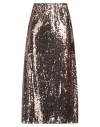 Kontatto Woman Midi Skirt Bronze Size 4 Polyester