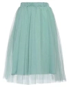 Kontatto Woman Midi Skirt Light Green Size S Nylon, Polyester, Elastane