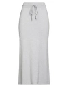 Kontatto Woman Midi Skirt Light Grey Size Onesize Viscose, Polyamide, Polyester, Metal In Gray