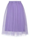 Kontatto Woman Midi Skirt Light Purple Size M Nylon, Polyester, Elastane In Purple