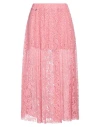 Kontatto Woman Midi Skirt Pink Size M Cotton, Polyester