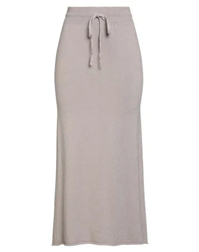 Kontatto Woman Midi Skirt Taupe Size Onesize Viscose, Polyamide, Polyester, Metal In Brown