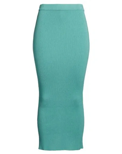 Kontatto Woman Midi Skirt Turquoise Size Onesize Viscose, Polyester In Green