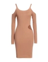 Kontatto Woman Mini Dress Apricot Size Onesize Viscose, Polyester In Orange