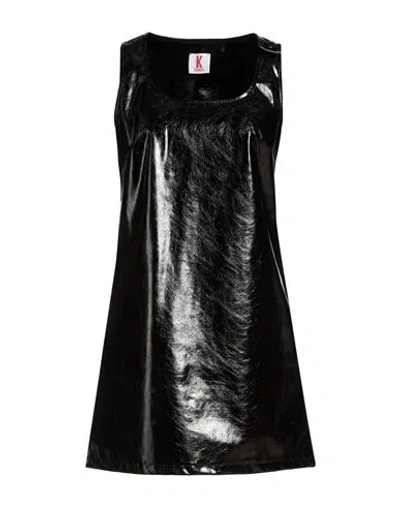 Kontatto Woman Mini Dress Black Size 8 Polyurethane