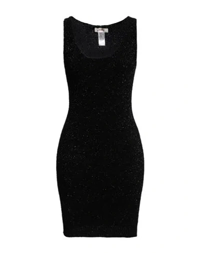 Kontatto Woman Mini Dress Black Size Onesize Polyamide, Polyester