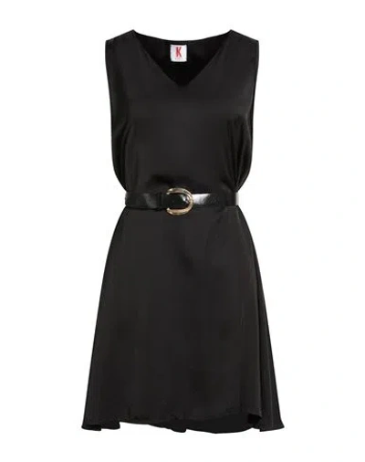 Kontatto Woman Mini Dress Black Size Onesize Viscose