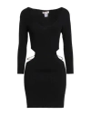 Kontatto Woman Mini Dress Black Size Onesize Viscose, Acrylic, Elastane