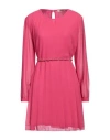 Kontatto Woman Mini Dress Fuchsia Size M Polyester, Viscose, Elastane In Pink