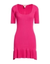 Kontatto Woman Mini Dress Fuchsia Size Onesize Viscose, Acrylic, Elastane In Pink