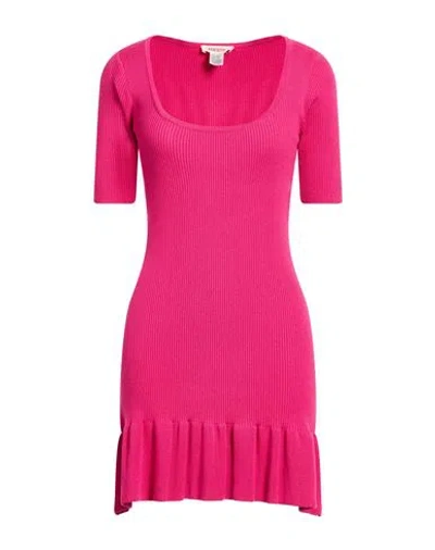 Kontatto Woman Mini Dress Fuchsia Size Onesize Viscose, Acrylic, Elastane In Pink