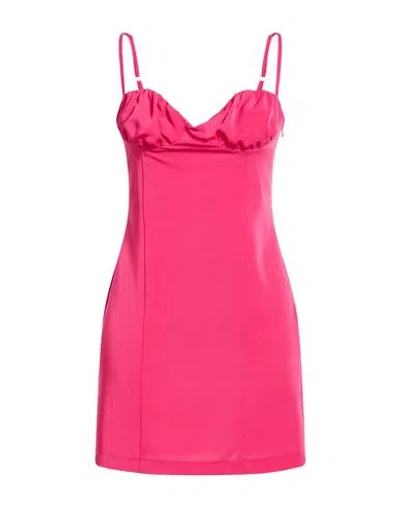 Kontatto Woman Mini Dress Fuchsia Size S Polyester, Elastane In Pink