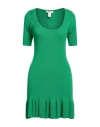 Kontatto Woman Mini Dress Green Size Onesize Viscose, Acrylic, Elastane