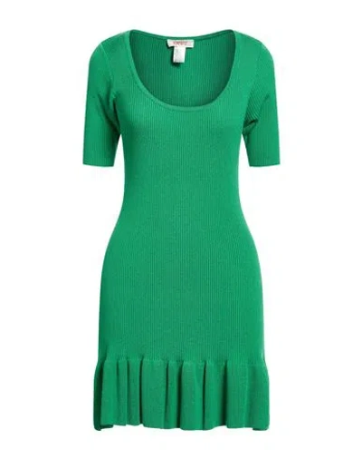 Kontatto Woman Mini Dress Green Size Onesize Viscose, Acrylic, Elastane