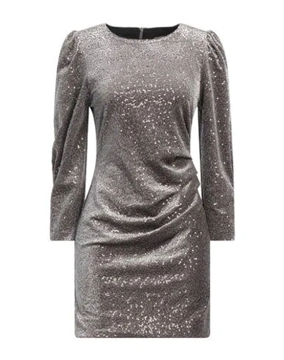 Kontatto Woman Mini Dress Light Grey Size L Polyester, Elastane