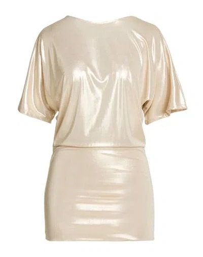 Kontatto Woman Mini Dress Platinum Size 8 Polyester, Elastane In Neutral