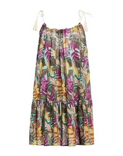 Kontatto Woman Mini Dress Purple Size Onesize Cotton