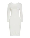 Kontatto Woman Mini Dress White Size Onesize Viscose, Pbt - Polybutylene Terephthalate
